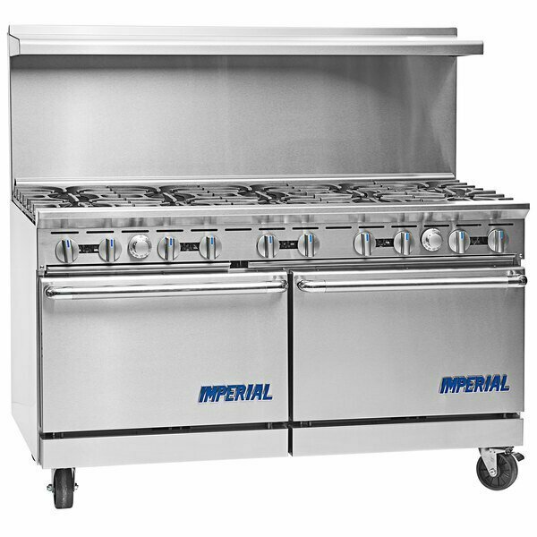 Imperial Range Pro Series IR-10-CC Natural Gas 10 Burner 60in Range with 2 Convection Ovens - 380000 BTU 974IR10CCN